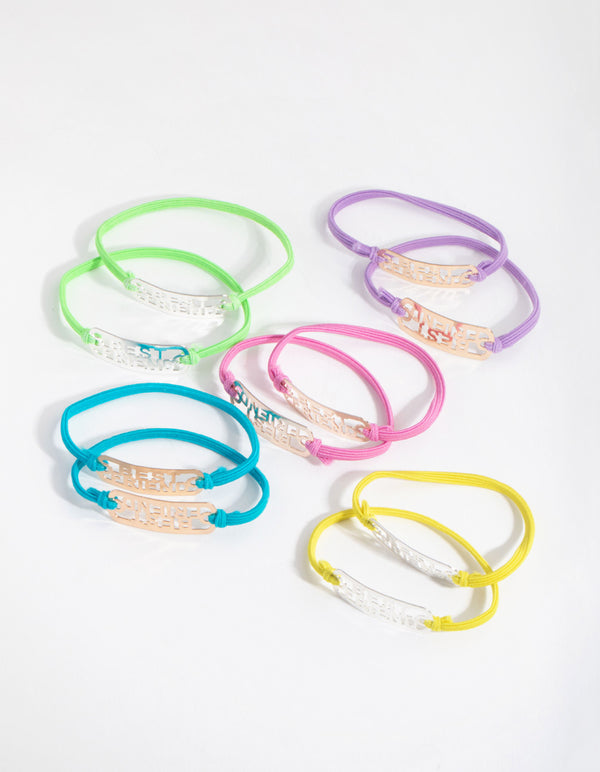 Kids Mega Best Friend Mixed Cut-out Bracelet 8-Pack