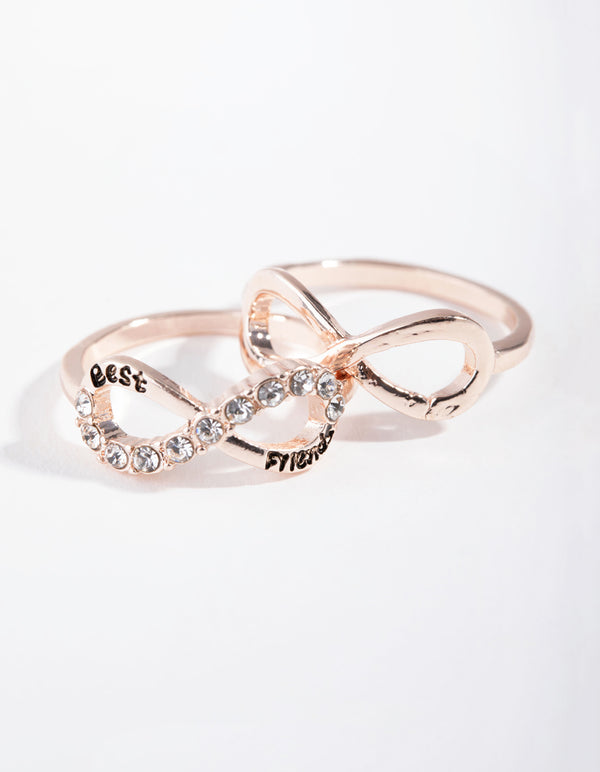 Rose Gold Infinity BFF Two-Pack Earring
