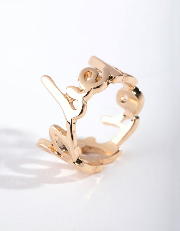 Gold Babe Word Ring