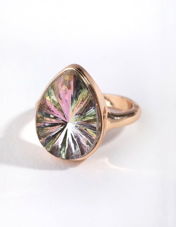 Gold Multicoloured Ring