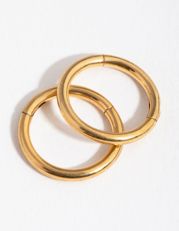 24 Carat Gold Plated Surgical Steel Fine 8mm Sleeper Earrings