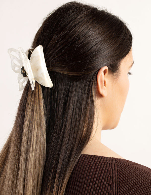 White Marble Butterfly Claw