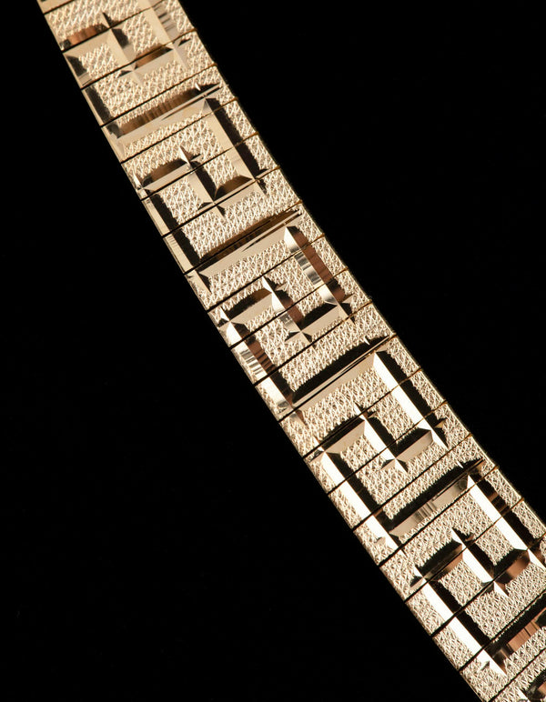 Gold Plated Sterling Silver Greek Key Collar Necklace