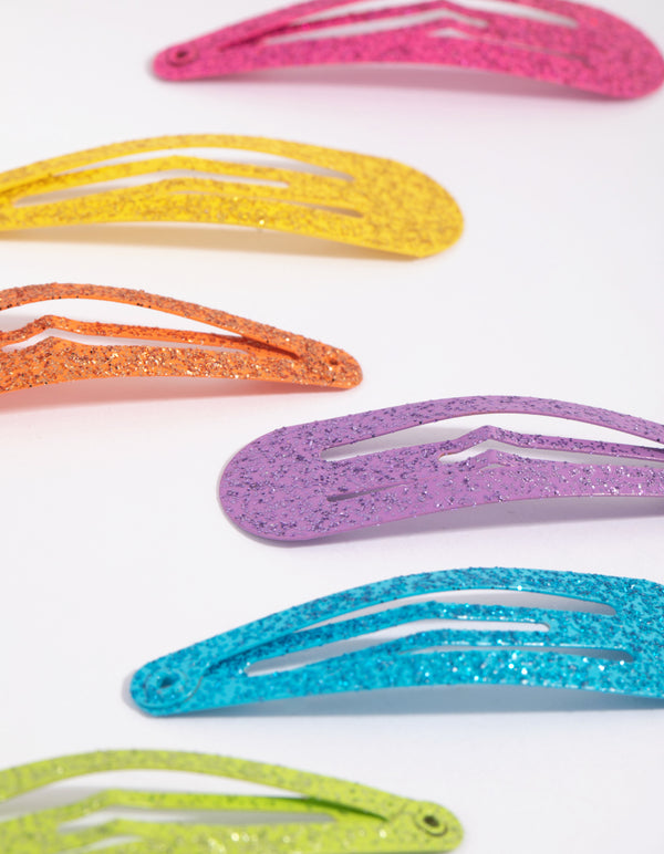 Kids Rainbow Glitter Snap 6-Pack
