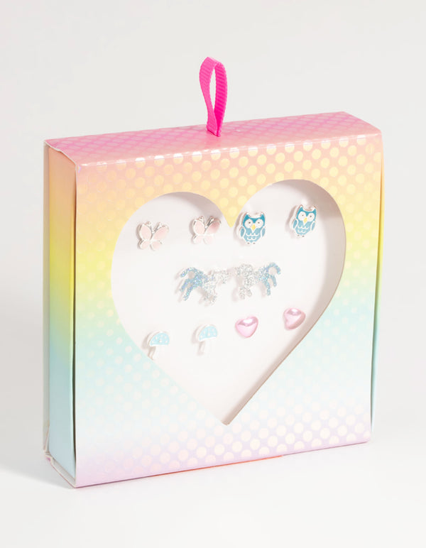 Silver Mythical Stud Earring 5-Pack