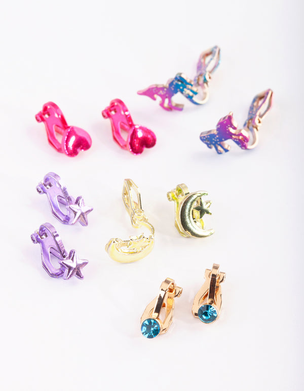 Kids Star Clip-On Earring 5-Pack