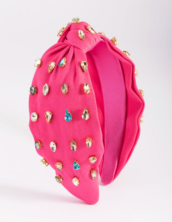 Mixed Stone Knot Detail Headband