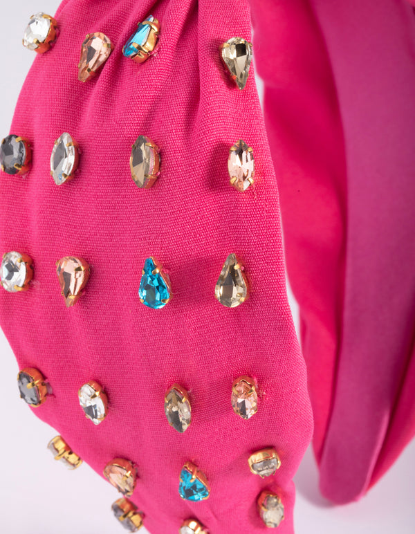 Mixed Stone Knot Detail Headband