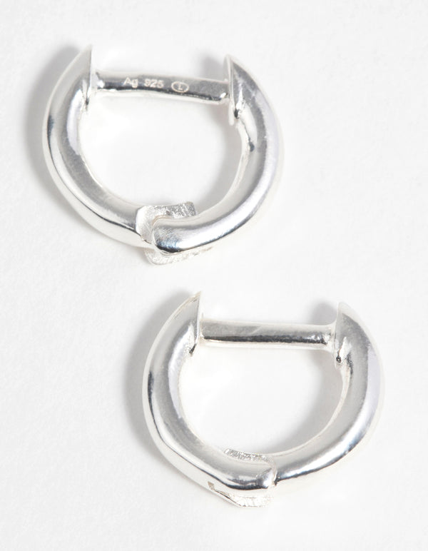Sterling Silver Huggie Hoop Earrings