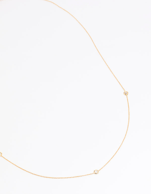 Gold Cubic Zirconia Necklace