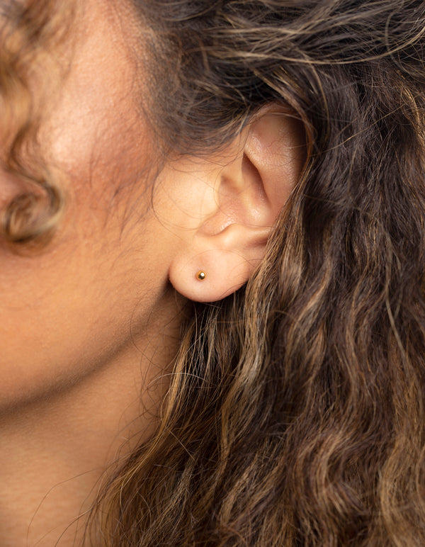 Gold Plated Surgical Steel Cross Stud Earrings