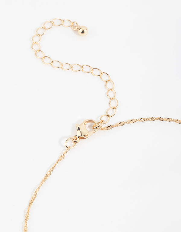 Gold Celestial Iridescent Necklace Set