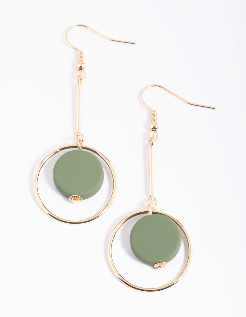 Matte Green Drop Earrings Lovisa