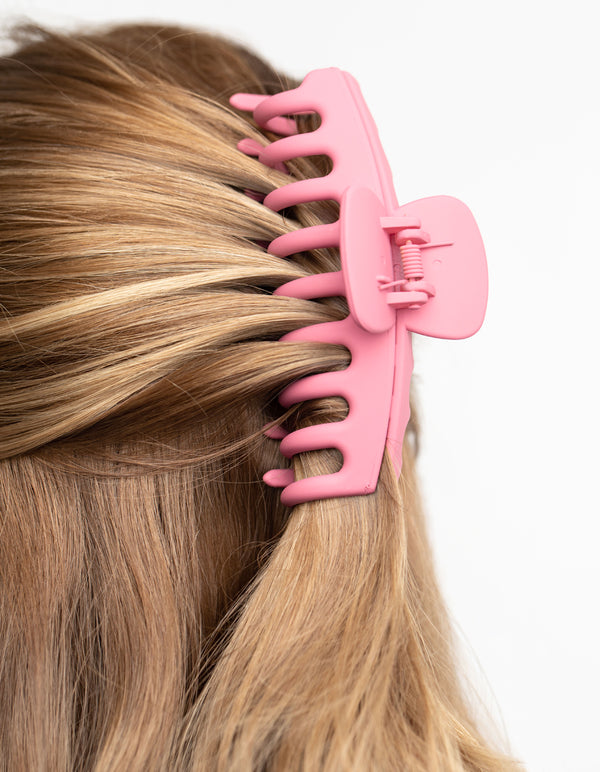 Matte Maroon Hair Claw Clip