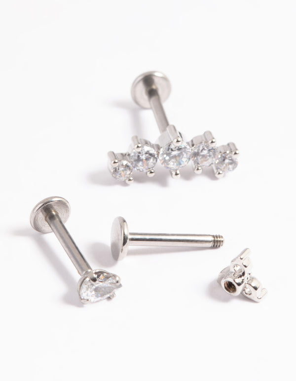 Surgical Steel Crawler Flat Back Pack