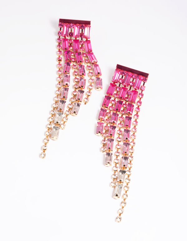 Fuchsia Chunky Drop Earrings