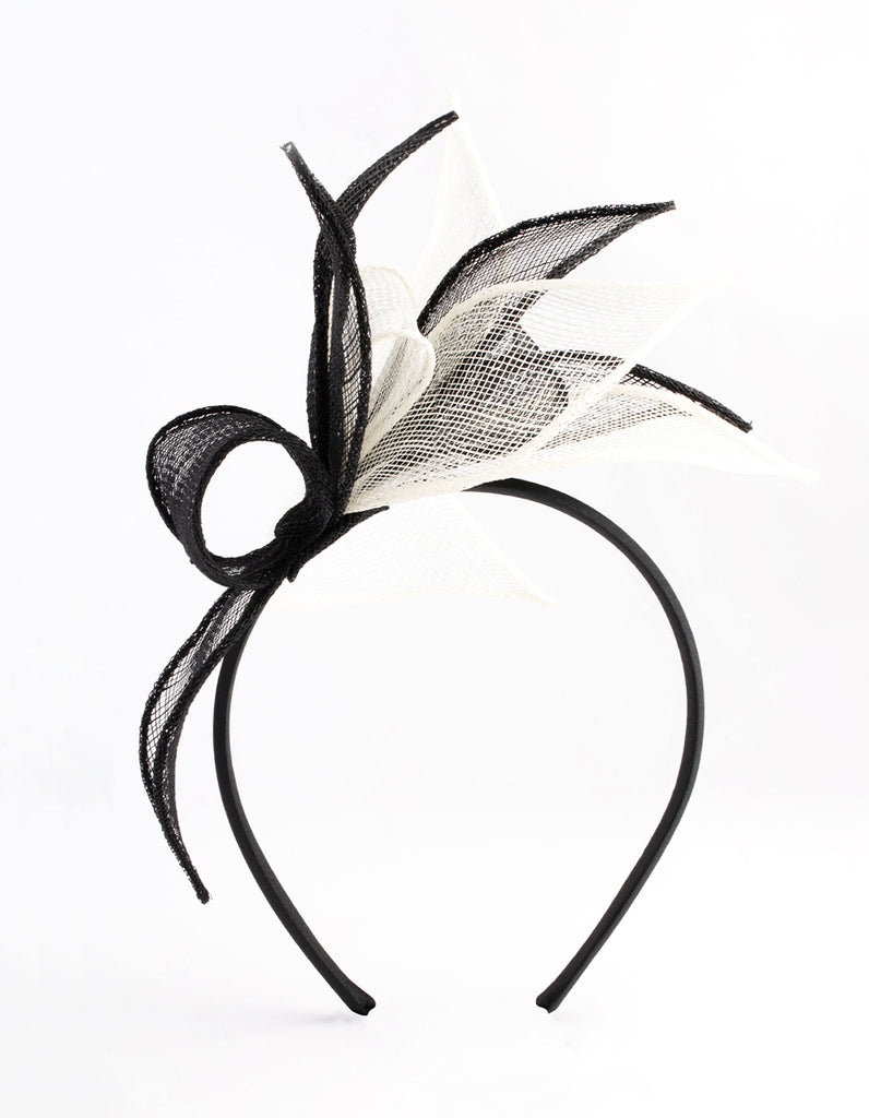 Black & White Petal Sinamay Fascinator Lovisa