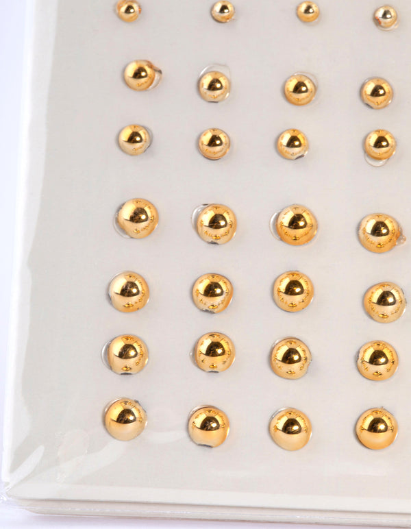 Gold Basic Faux Dermal Jewels