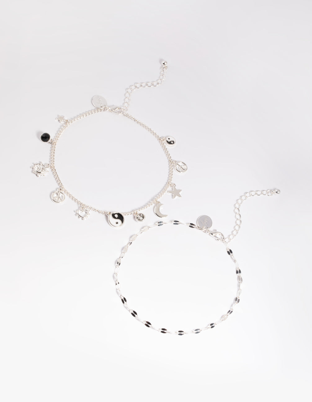Silver 90s Charm Choker & Anklet Set