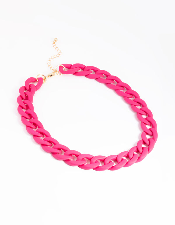 Matte Rubber Coated Chain Necklace