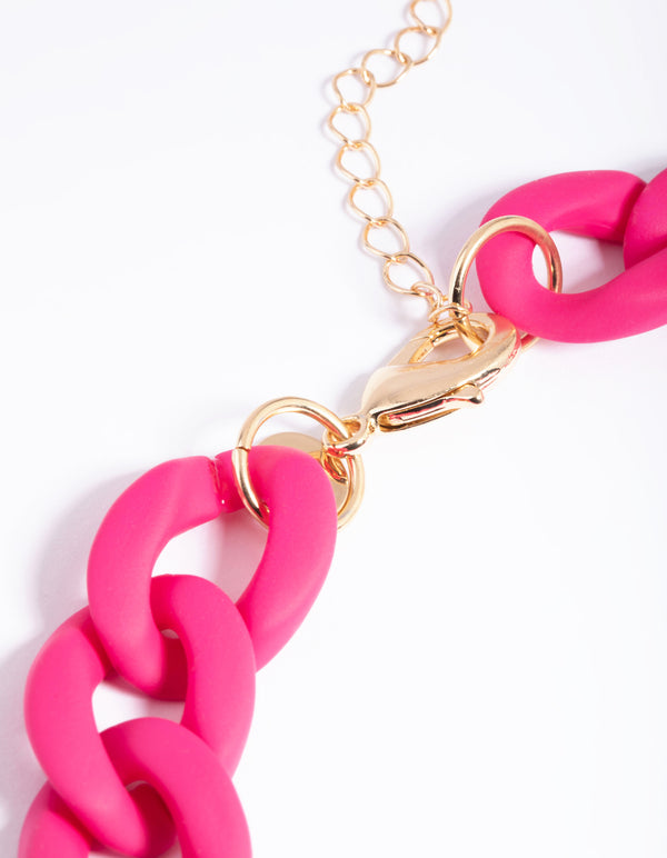 Matte Rubber Coated Chain Necklace