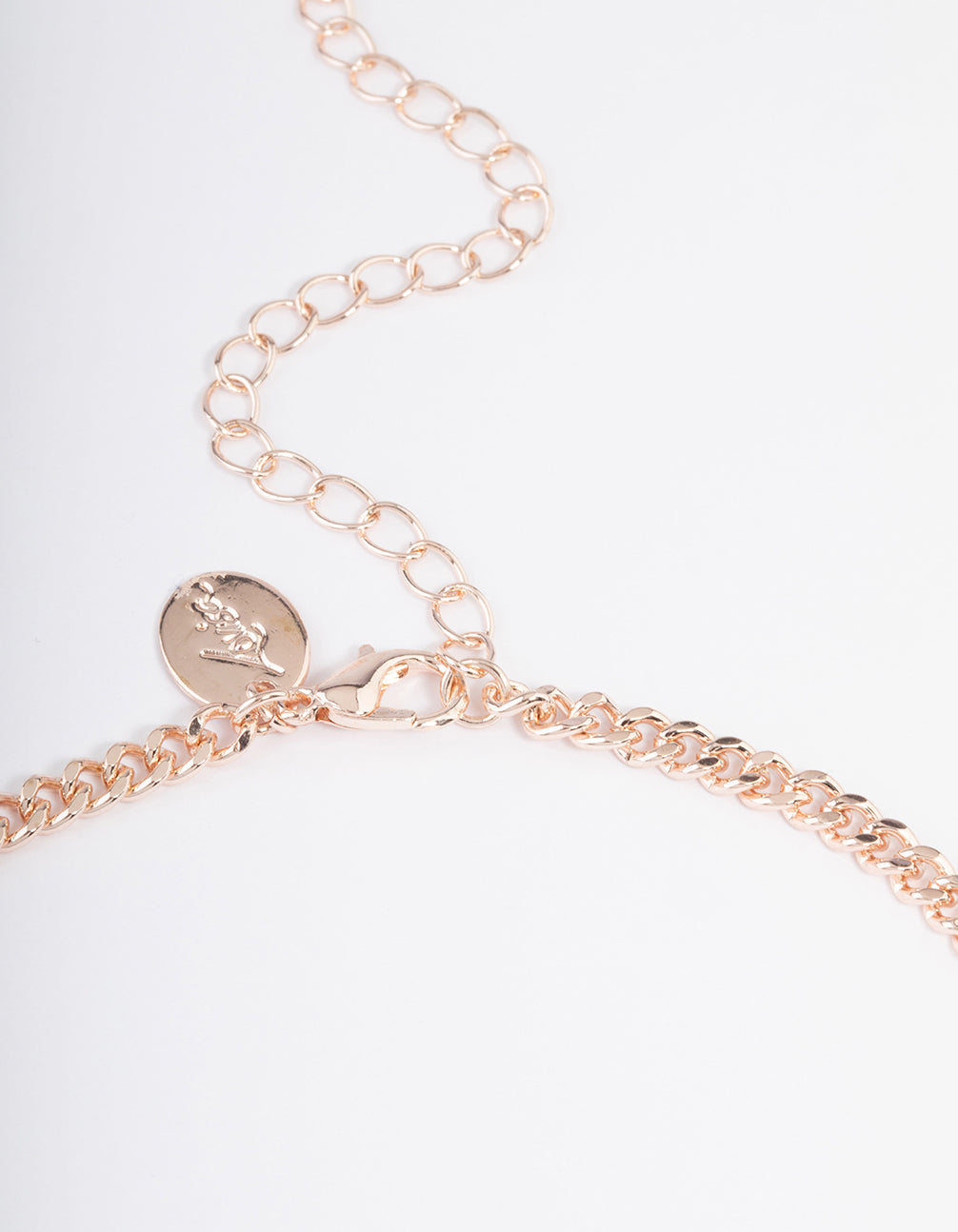 Rose Gold Diamante Butterfly Chain Earrings & Necklace