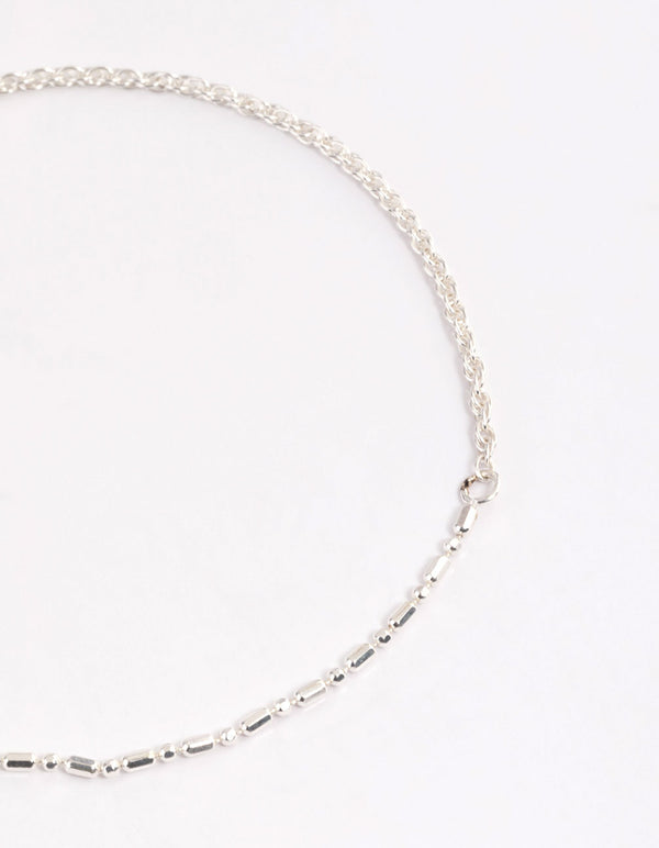 Sterling Silver Mix Link Bracelet