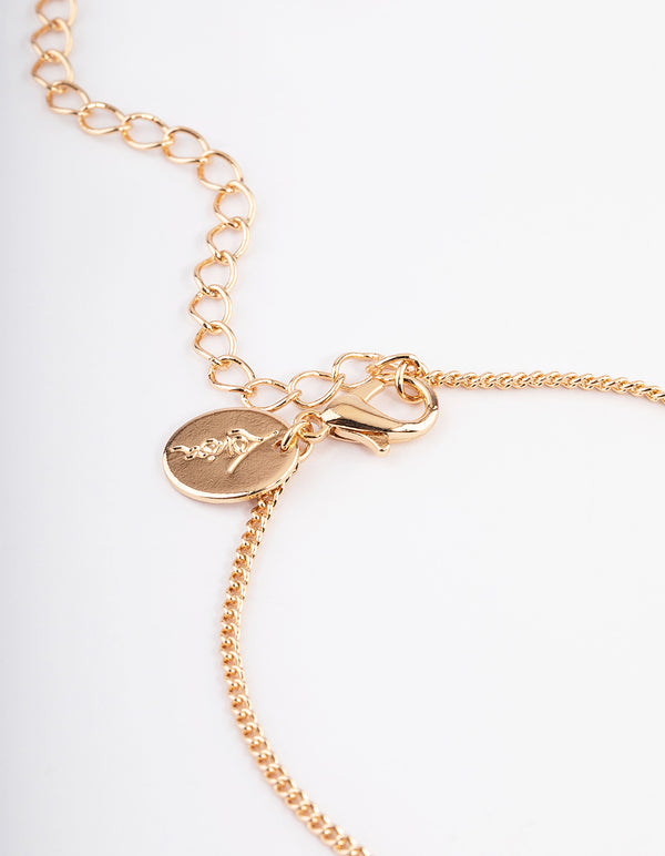 Gold Layered Snake Charm Necklace