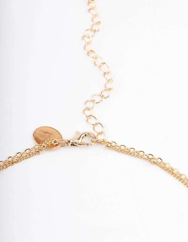 Gold Amazonite Snake Layered Necklace