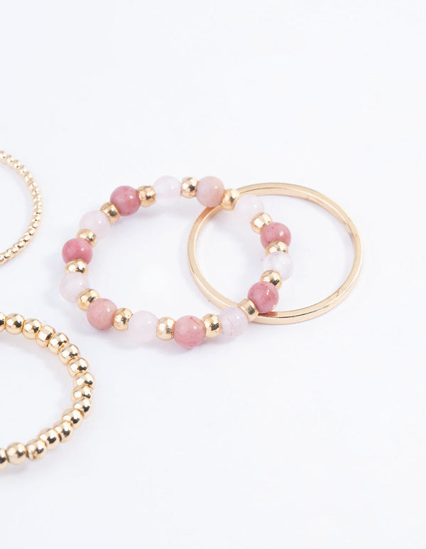 Gold Stretch Stack Rings