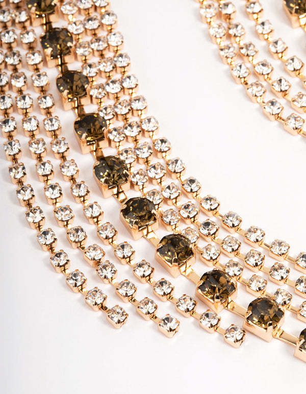 Silver Jet Bling Tassel Earrings