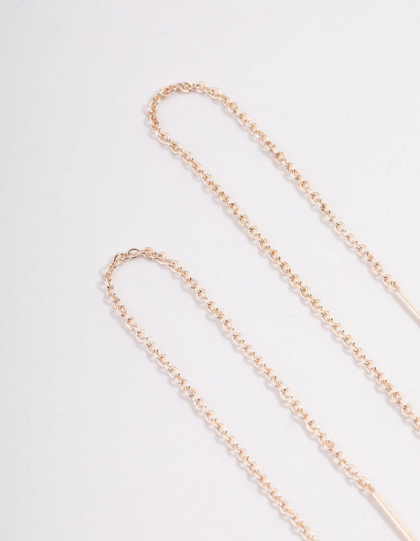 Rose Gold '90s Flower Threader Earrings