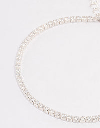 Silver Plated Small Round Tennis Bracelet - link has visual effect only