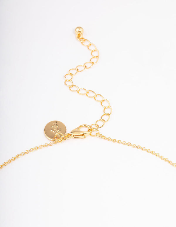 Gold Plated Libra Coin Pendant Necklace