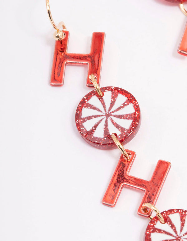Red HoHo Candy Drop Earrings