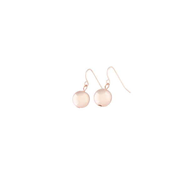 Rose Gold Mini Ball Drop Earrings