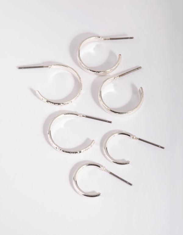 Silver Hoop Earring Pack
