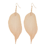 Gold Natural Leaf Earrings - link has visual effect only