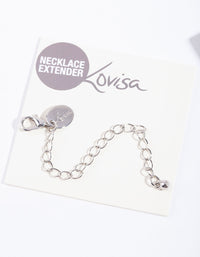 Silver Necklace Extension Chain - link has visual effect only