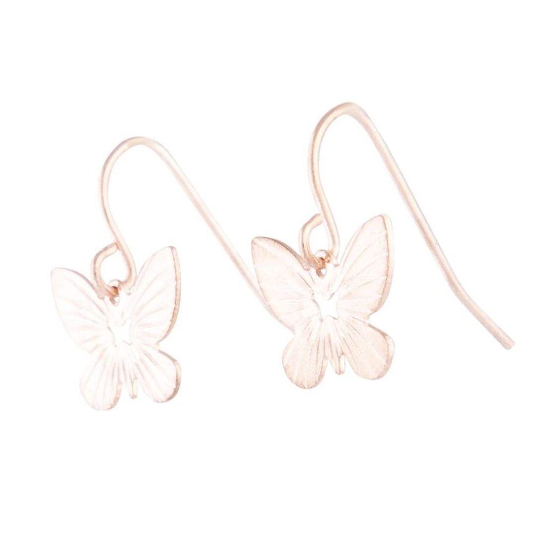 Rose Gold Butterfly Stud Earrings