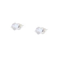 Clear Gem 3D Cube Stud Earrings - link has visual effect only