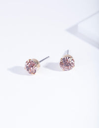 Pink Claw Diamante Stud Earrings - link has visual effect only