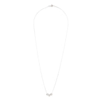 Sterling Silver Diamante Bead Trio Necklace - link has visual effect only