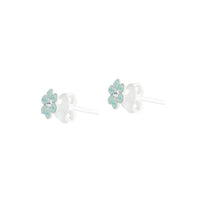 Sterling Silver Diamante Flower Stud - link has visual effect only