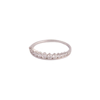 Sterling Silver Diamante Crown Ring - link has visual effect only