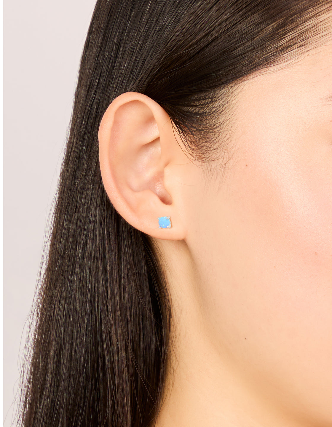 Sterling Silver Opalised Stud