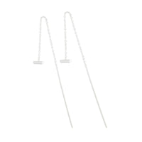 Sterling Silver Bar Chain Thread Earrings - link has visual effect only