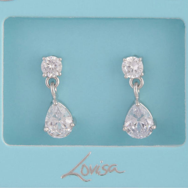 Teardrop Sterling Silver Drop Earrings