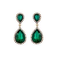 Emerald & Crystal Angelina Earrings - link has visual effect only