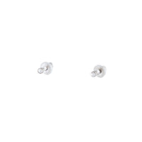 Rhodium Tiny Diamante Stud Earrings - link has visual effect only